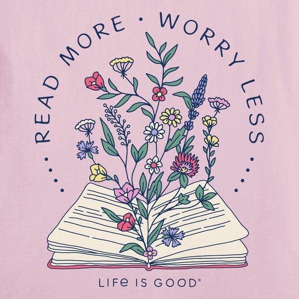 Life Is Good Women's Read More Flower Book Crusher Tank