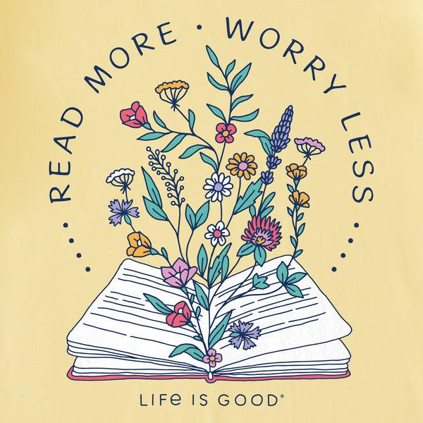 Life Is Good Women's Read More Flower Book Crusher Tank