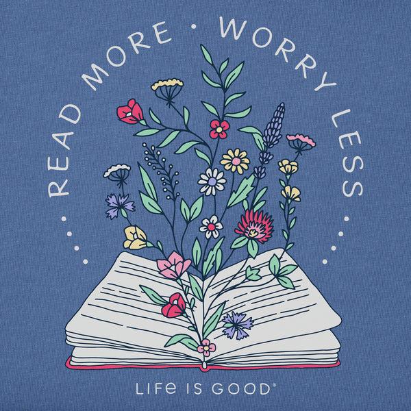 Life Is Good Women's Read More Flower Book Short Sleeve Tee