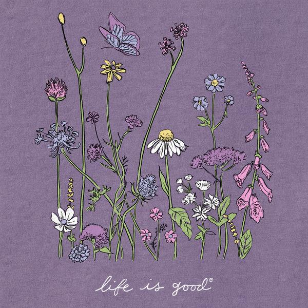 Life Is Good Women's Realaxed Wildflowers Crusher Boxy Hoodie