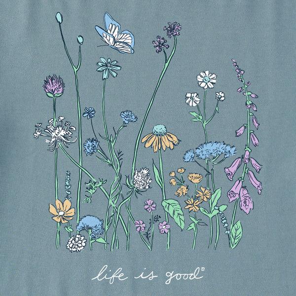 Life Is Good Women's Realaxed Wildflowers Crusher Boxy Hoodie