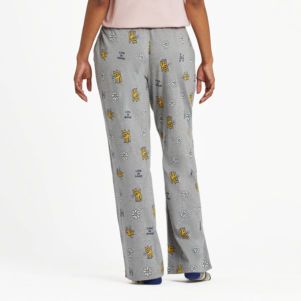 Life Is Good Women's Rocket With Daisy Pattern Snuggle Up Sleep Pant
