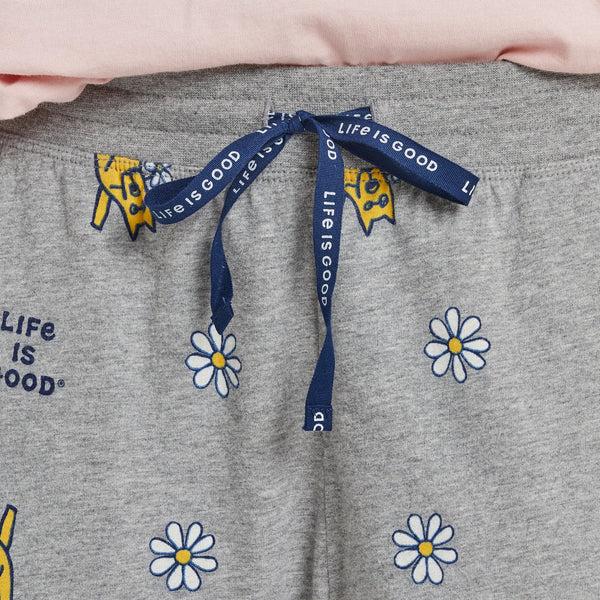Life Is Good Women's Rocket With Daisy Pattern Snuggle Up Sleep Pant