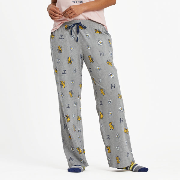 life is good Women's Rocket With Daisy Pattern Snuggle Up Sleep Pant