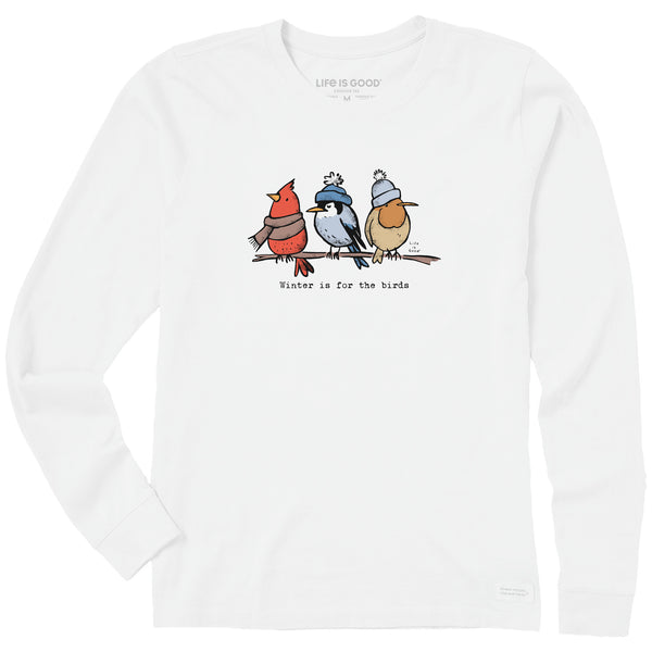 life is good Women's Shady Winter is for the Birds Long Sleeve Crusher Tee