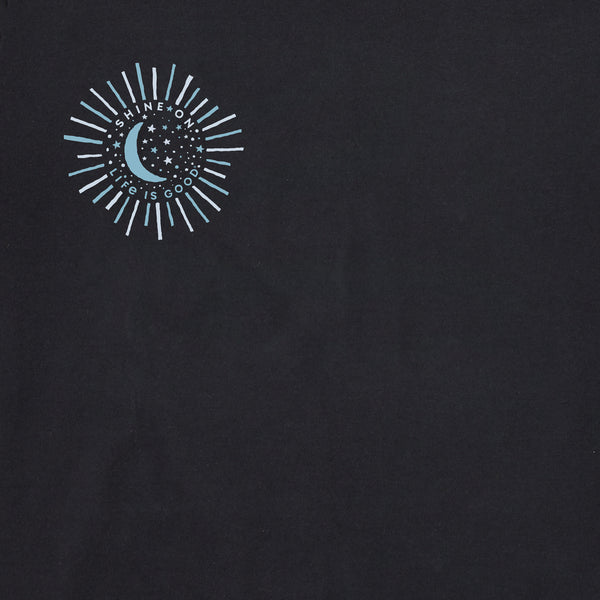 Life Is Good Women's Shine On Little Moon Short Sleeve Crusher Boxy Tee