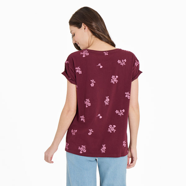 Life Is Good Women's Simple Blossom Pattern Crusher-LITE Easy Tee