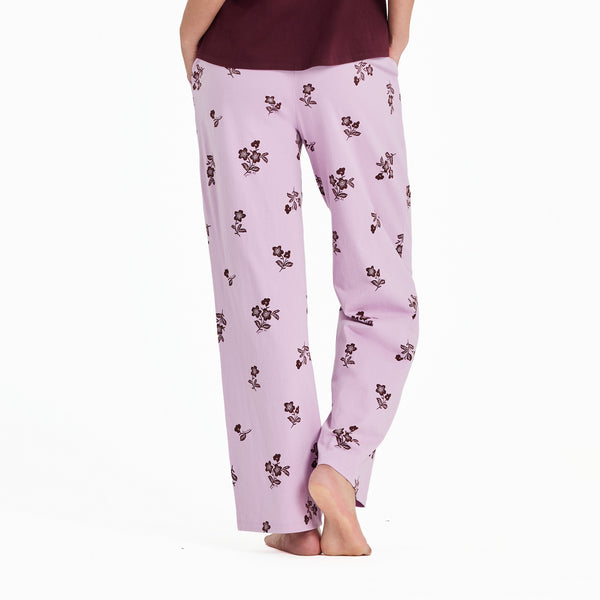 Life Is Good Women's Simple Blossom Pattern Snuggle Up Sleep Pant