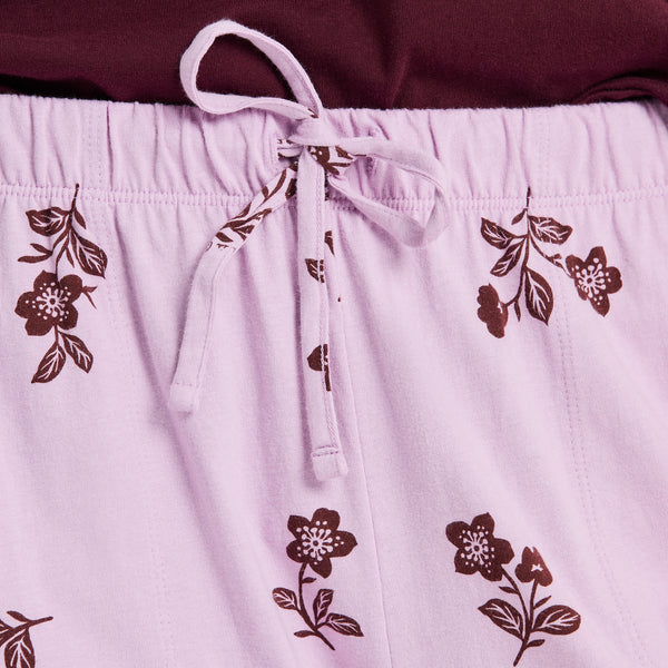 Life Is Good Women's Simple Blossom Pattern Snuggle Up Sleep Pant