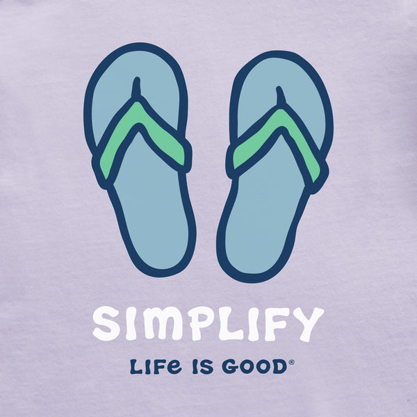 Life Is Good Women's Simplify Flip Flops Snuggle Up Relaxed Sleep Vee