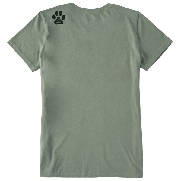 Life Is Good Women's Single Paw Short Sleeve Crusher Tee