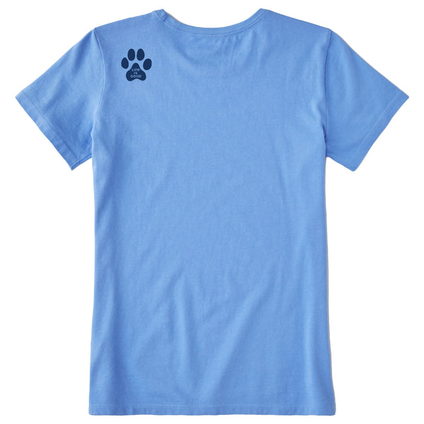 life is good Women's Single Paw Short Sleeve Crusher Tee