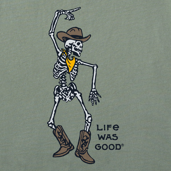 Life Is Good Women's Skeleton Cowboy Dance Crusher-LITE Shrunken Tee