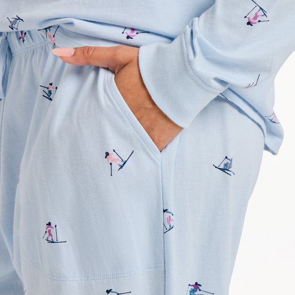 Life Is Good Women's Ski Ya Later Pattern Snuggle Up Sleep Jogger