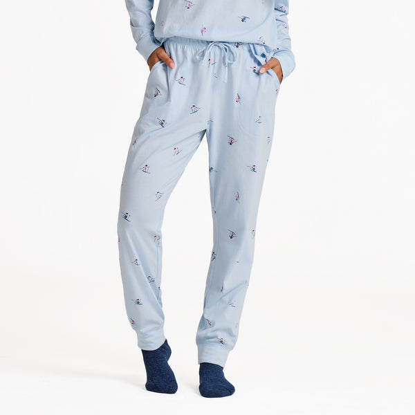 life is good Women's Ski Ya Later Pattern Snuggle Up Sleep Jogger