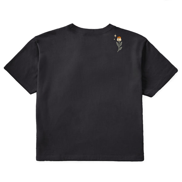 Life Is Good Women's Skull U0026 Snake Flowers Short Sleeve Crusher Boxy Tee