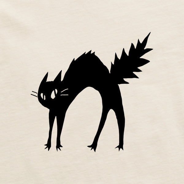 Life Is Good Women's Small Black Cat Crusher-LITE Shrunken Tee