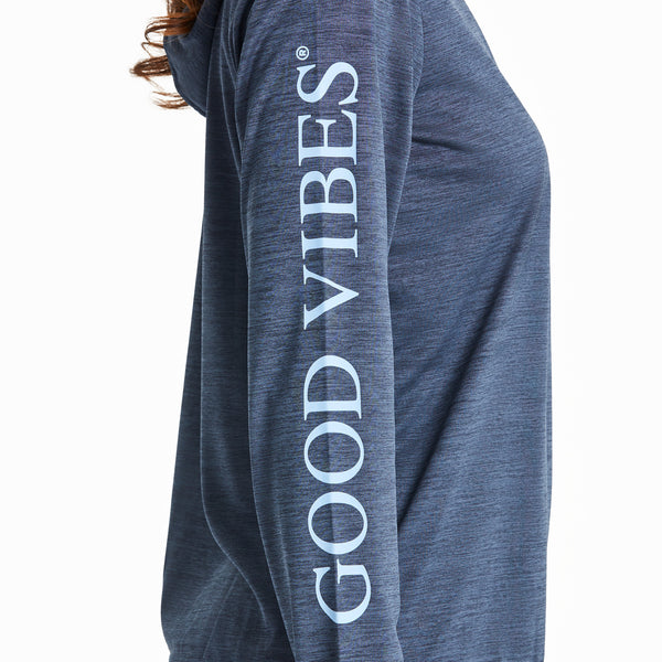 Life Is Good Women's Small Palms Long Sleeve Sun Crusher Hoodie