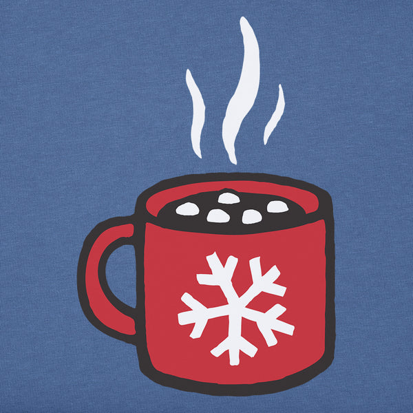 Life Is Good Women's Snowflake Cocoa Long Sleeve Crusher Tee