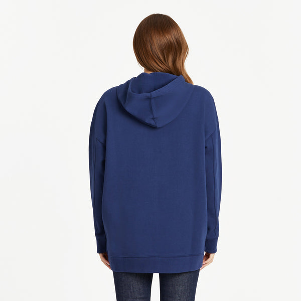 Life Is Good Women's Solid Oversized Simply True Fleece Hoodie