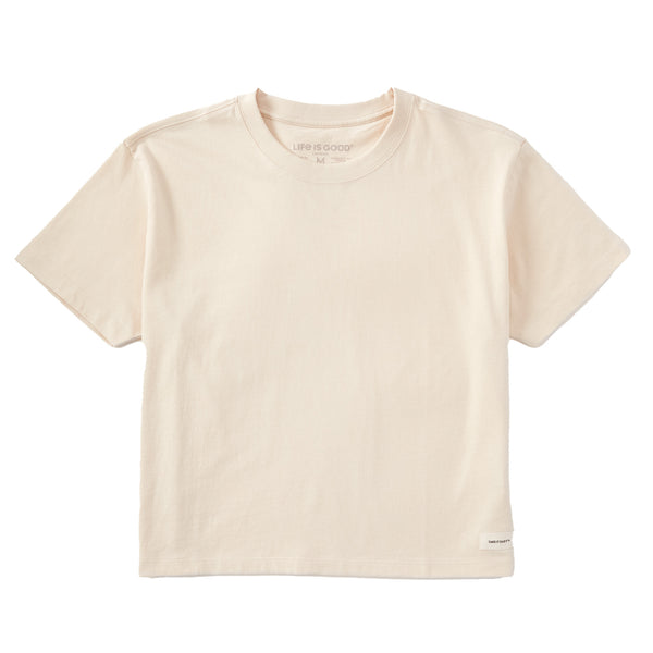 Life Is Good Women's Solid Short Sleeve Crusher Boxy Tee