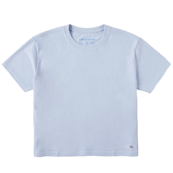 Life Is Good Women's Solid Short Sleeve Crusher Boxy Tee