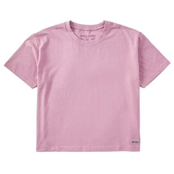 life is good Women's Solid Short Sleeve Crusher Boxy Tee