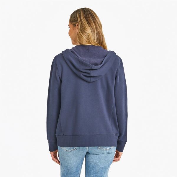 Life Is Good Women's Solid Simply True Fleece Zip Hoodie