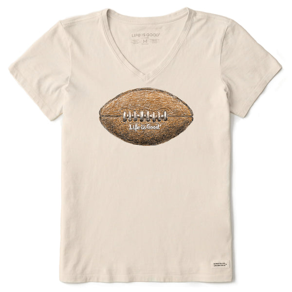 life is good Women's Squiggle Football Short Sleeve Crusher Vee