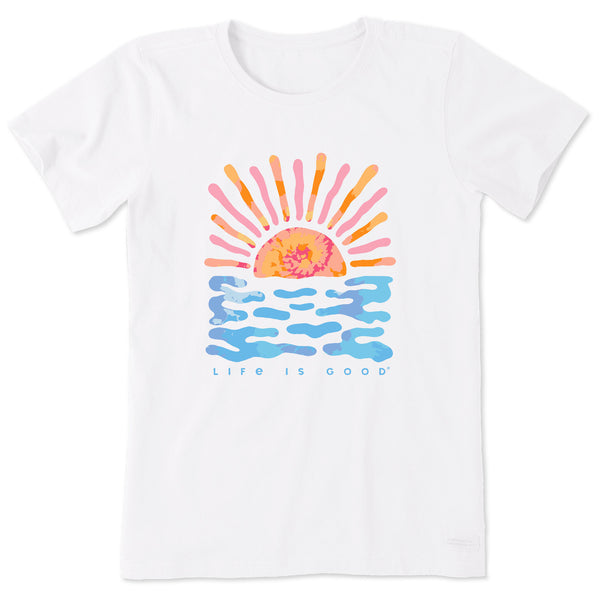 life is good Women's Sun Water Tie Dye Short Sleeve Tee