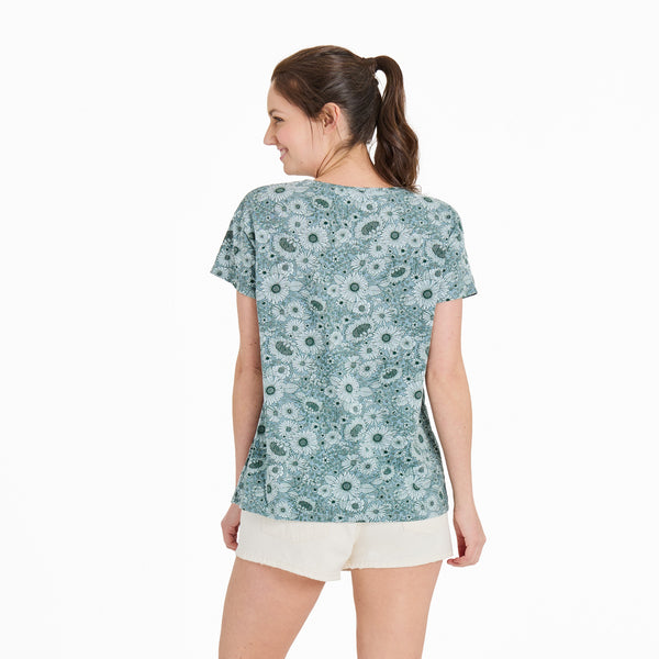 Life Is Good Women's Sunshine Floral Pattern Crusher-LITE Easy Tee