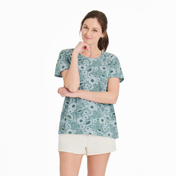 life is good Women's Sunshine Floral Pattern Crusher-LITE Easy Tee