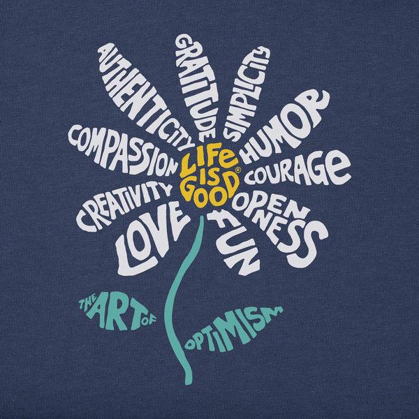 Life Is Good Women's Superpowers Daisy Short Sleeve Vee