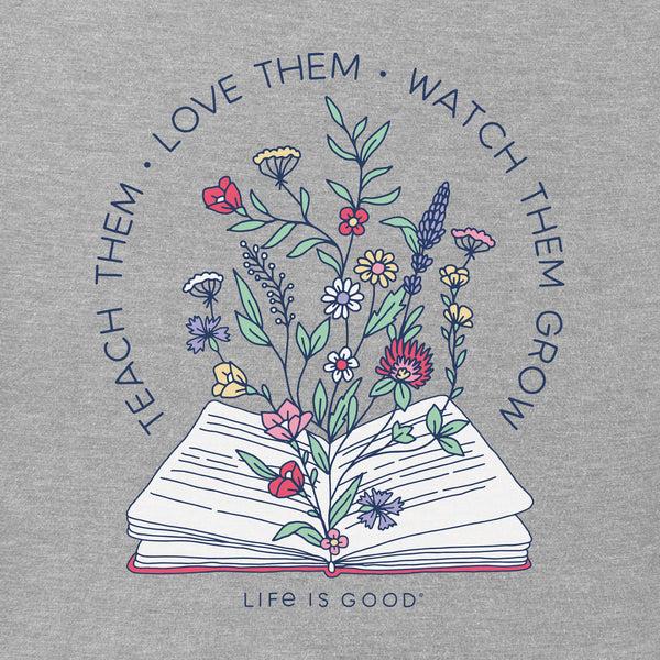 Life Is Good Women's Teach Them Love Short Sleeve Crusher Vee