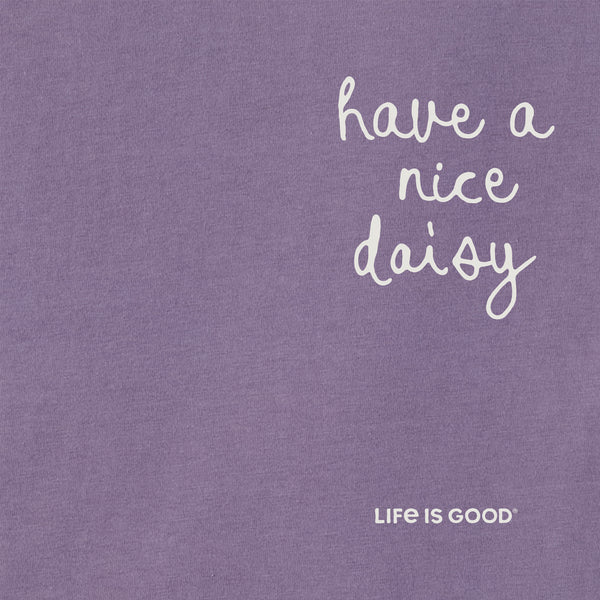 Life Is Good Women's Three Little Daisies Short Sleeve Crusher Tee