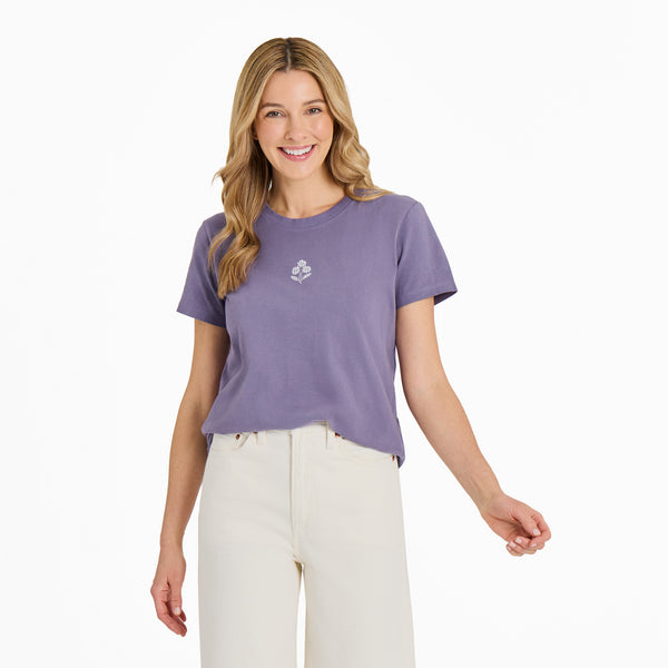 life is good Women's Three Little Daisies Short Sleeve Crusher Tee