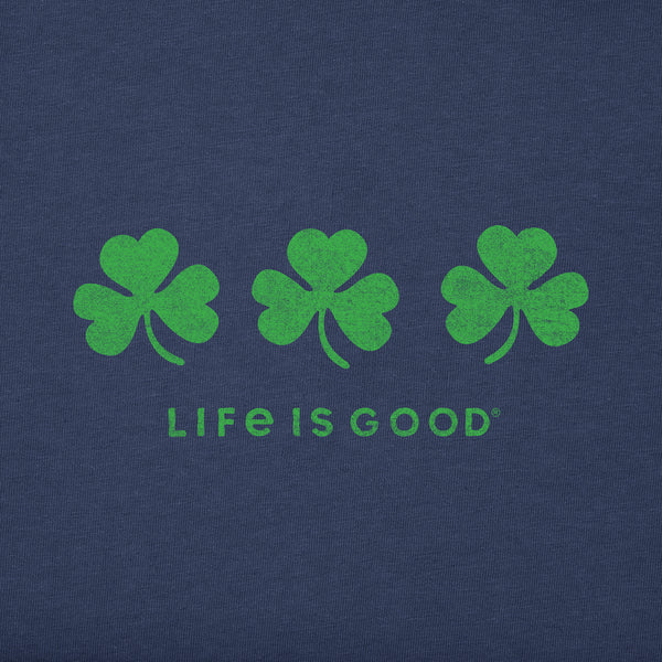 Life Is Good Women's Three Shamrocks Short Sleeve Crusher Vee