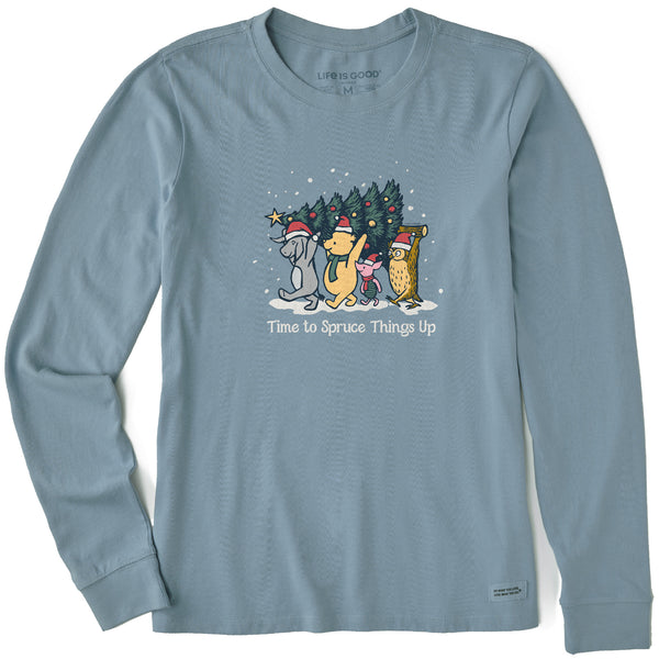 life is good Women's Time to Spruce Things Up Winnie Long Sleeve Crusher Tee