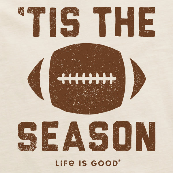 Life Is Good Women's Tis The Football Season Long Sleeve Crusher Boxy Tee