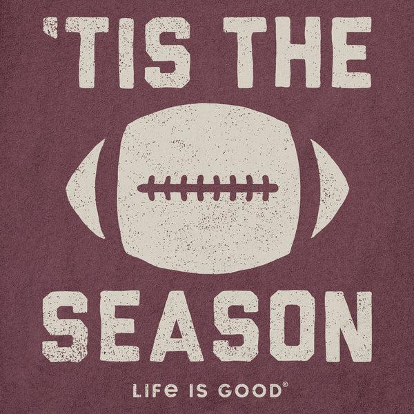 Life Is Good Women's Tis The Football Season Short Sleeve Crusher Tee