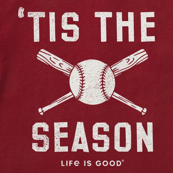 Life Is Good Women's 'Tis The Season Baseball Bats Short Sleeve Crusher Tee