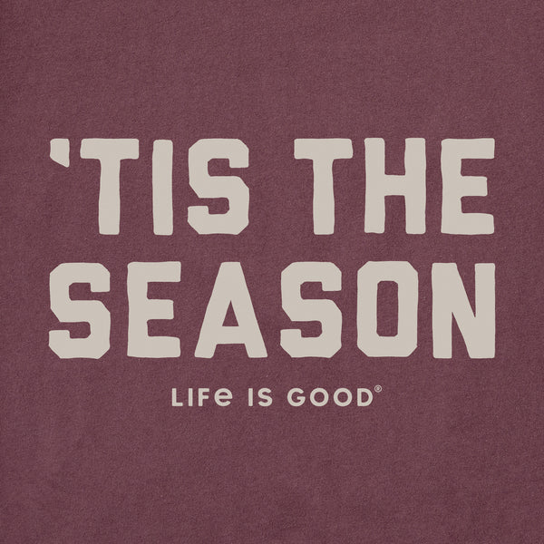 Life Is Good Women's 'Tis The Season Football Long Sleeve Crusher Tee