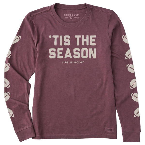 life is good Women's 'Tis the Season Football Long Sleeve Crusher Tee