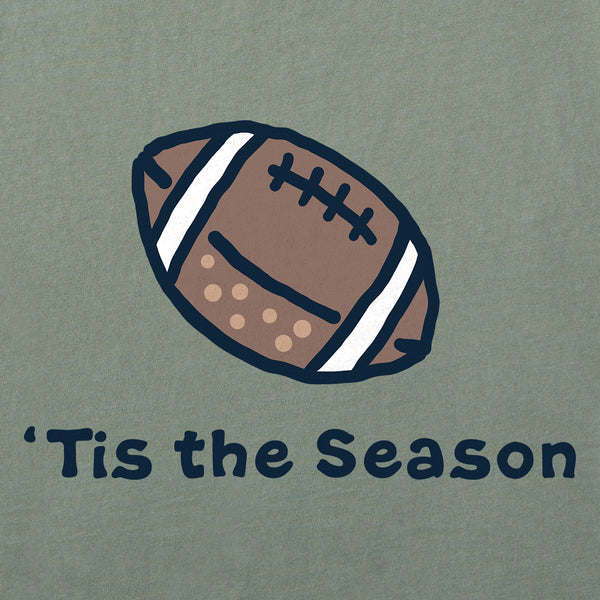 Life Is Good Women's Tis The Season Football Short Sleeve Crusher Boxy Tee