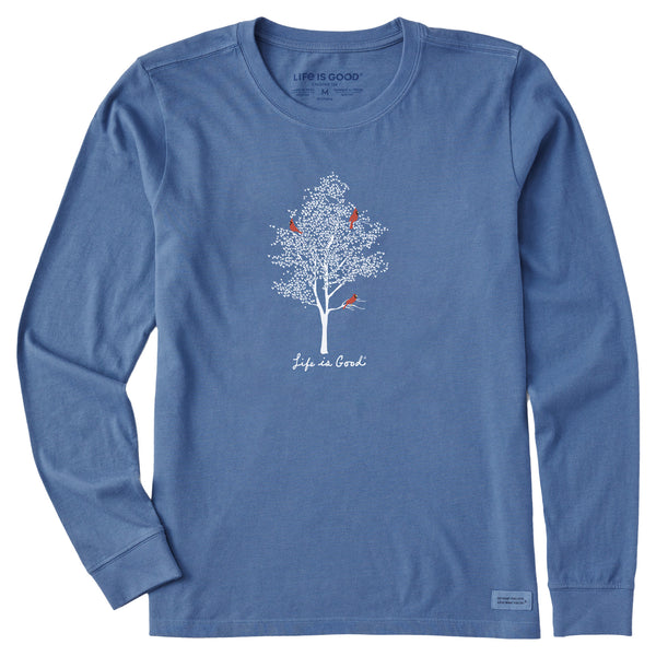 life is good Women's Tree Cardinals Long Sleeve Crusher Tee