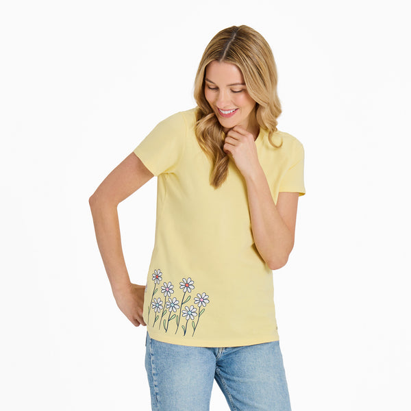 Life Is Good Women's Vintage Daisy Garden Short Sleeve Crusher Tee