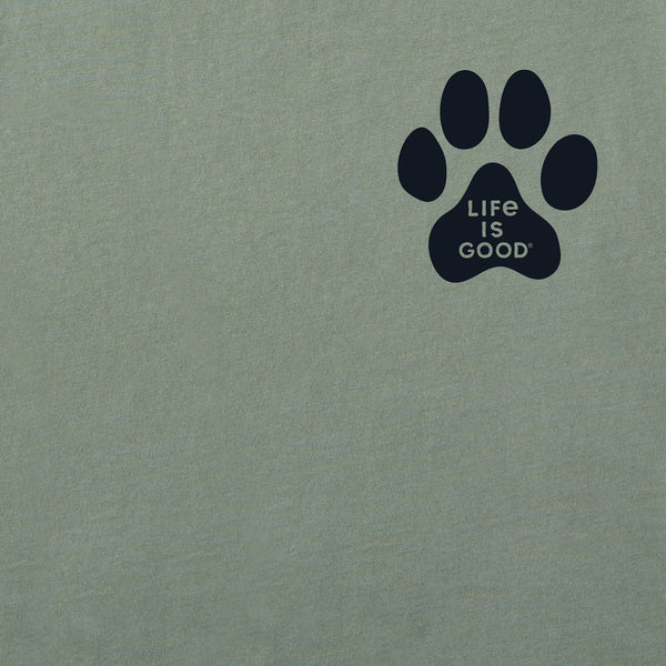 Life Is Good Women's Walking Paws Short Sleeve Crusher Boxy Tee