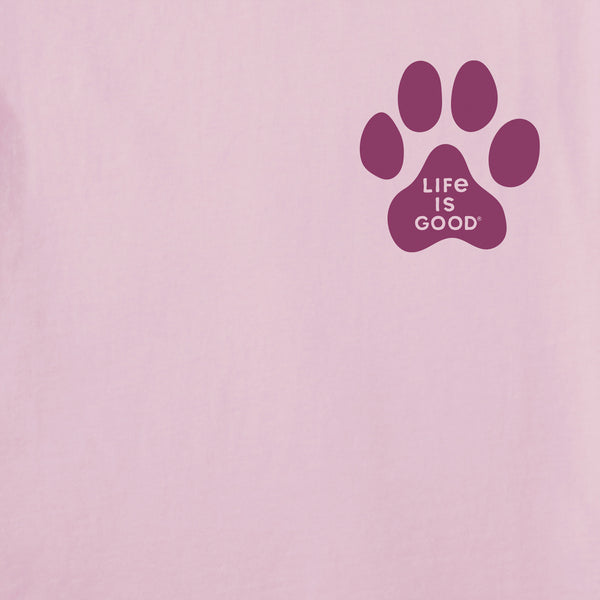 Life Is Good Women's Walking Paws Short Sleeve Crusher Vee