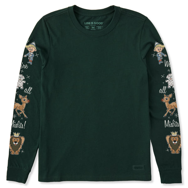 Life Is Good Women's We're All Misfits Friends Long Sleeve Crusher Tee