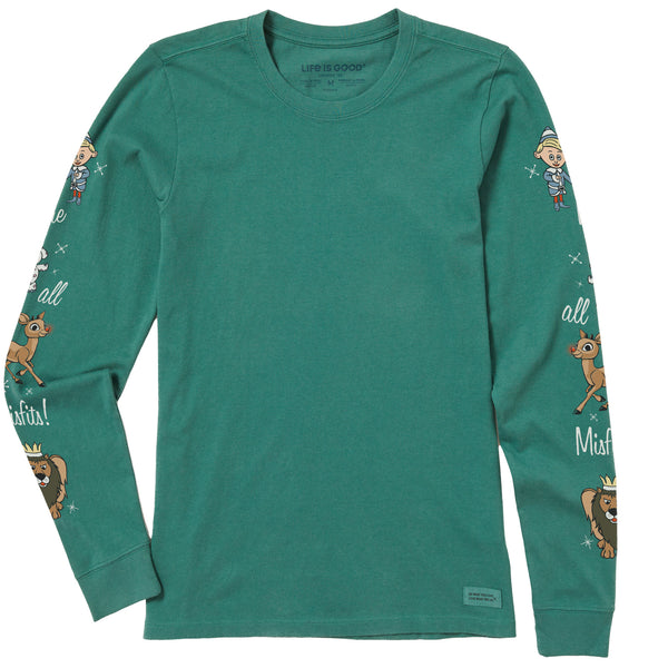 life is good Women's We're All Misfits Friends Long Sleeve Crusher Tee